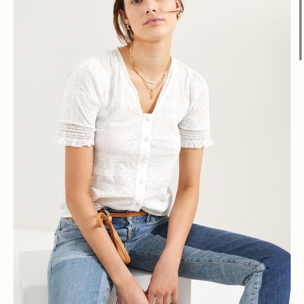 Forever that girl Anthropologie bottom down blouse